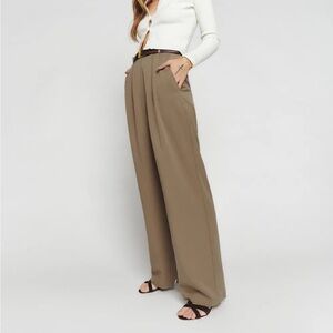 Reformation Mason Pants in Mushroom 4P